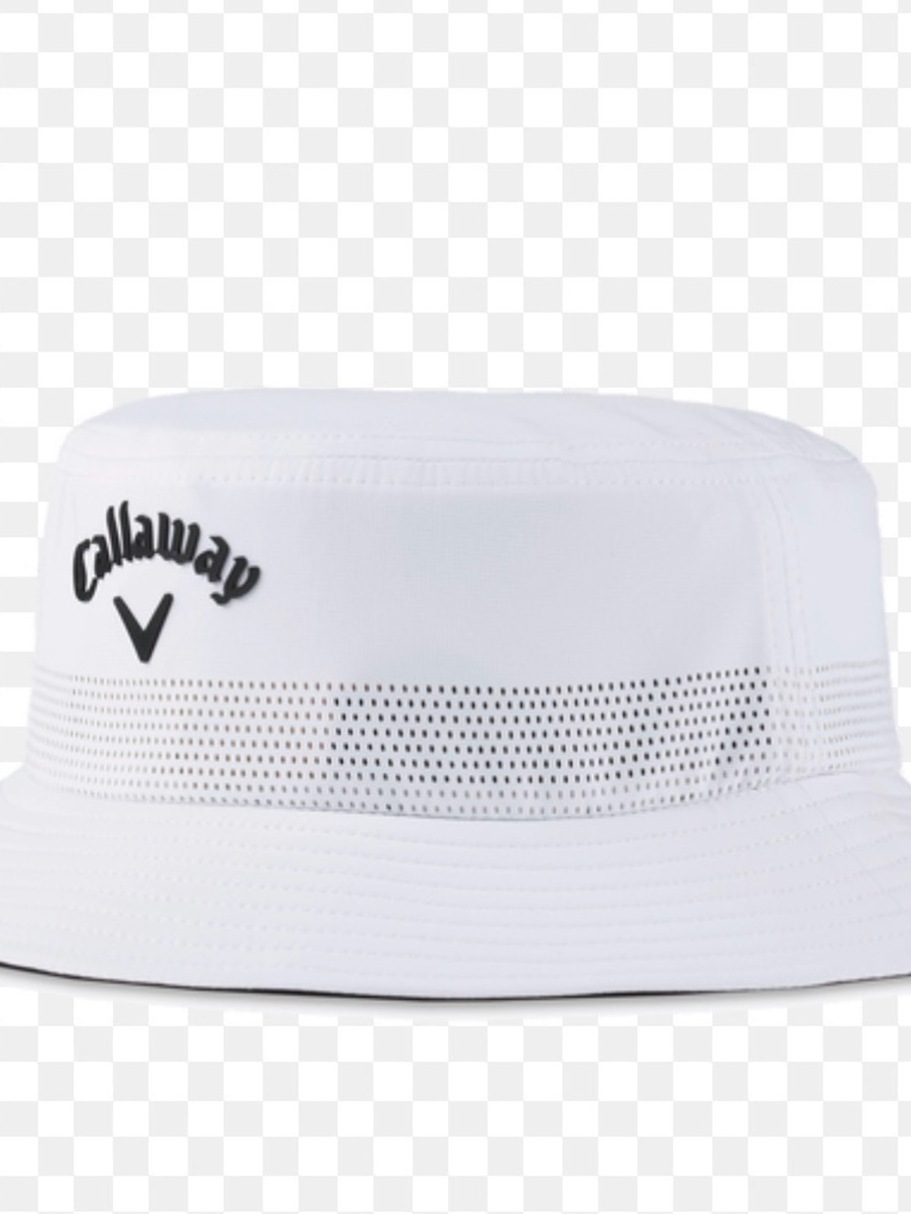 Callaway White Bucket Hat with Black Logo